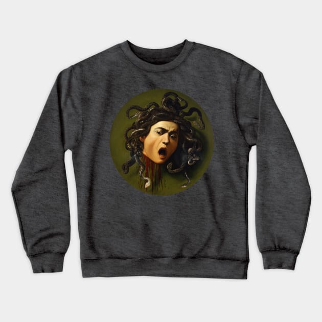 Medusa by Caravaggio Crewneck Sweatshirt by keepermurph